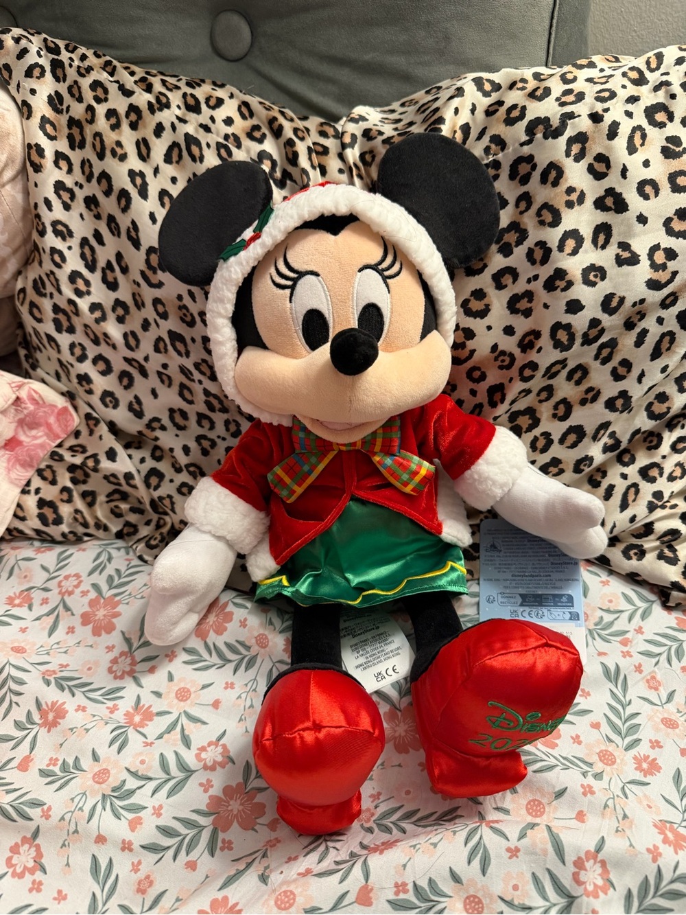 2024 DISNEY Minnie Mouse Holiday Plush 16'' NWT Making Christmas Magical